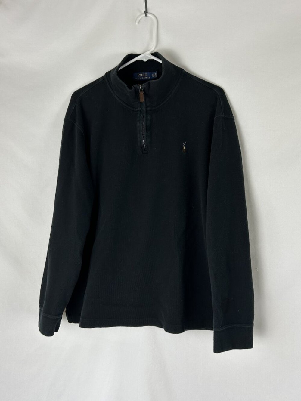 Polo Ralph Lauren Quarter Zip Black XL (spot on sleeve)
